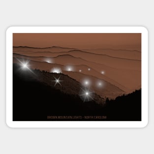 Brown Mountain Lights - North Carolina Sticker